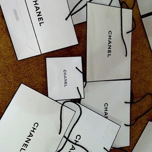 Chanel boxes and gift bags